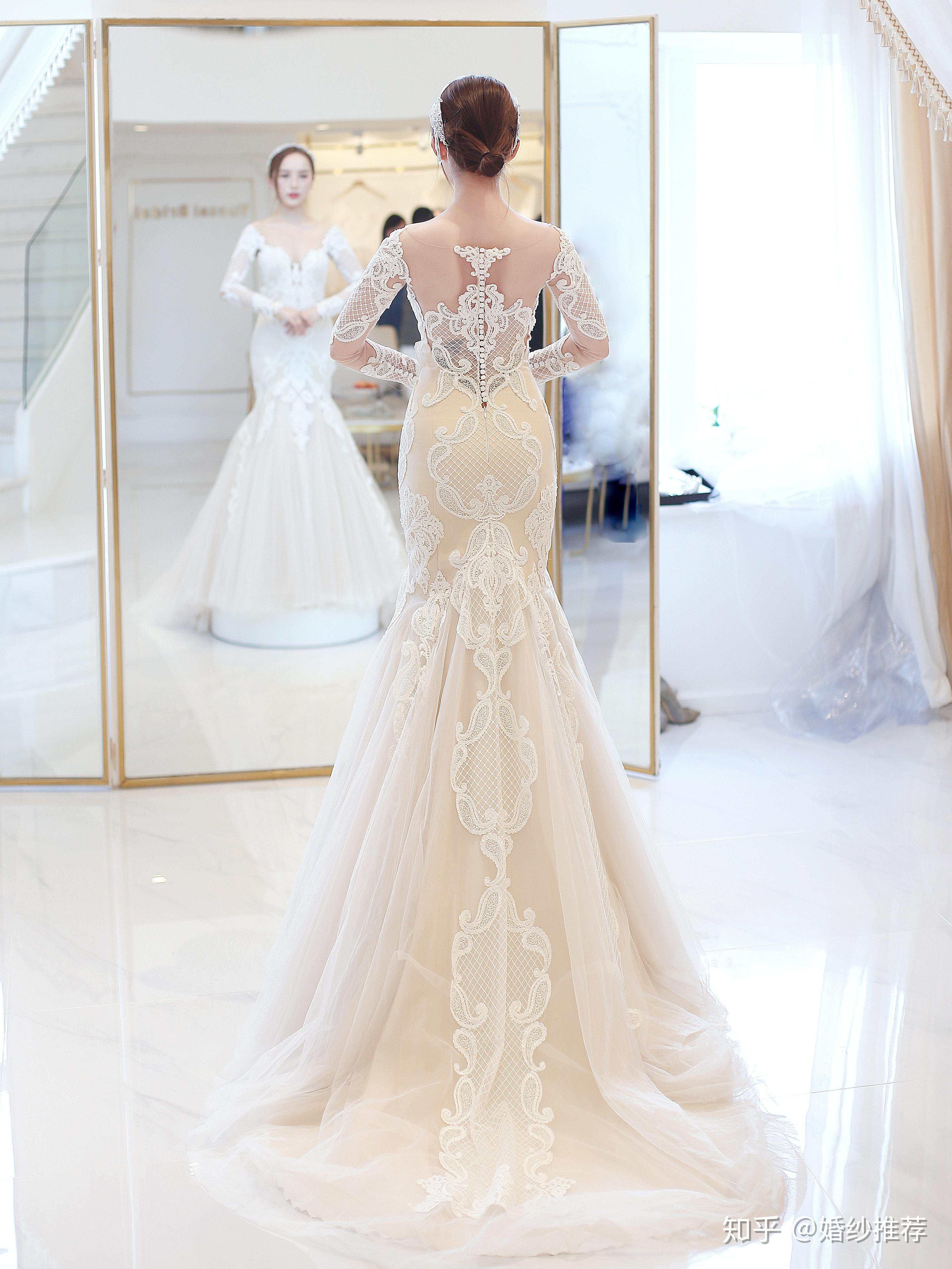 韩式鱼尾婚纱2022新款新娘结婚礼服星空高级感气质重工奢华轻婚纱-淘宝网