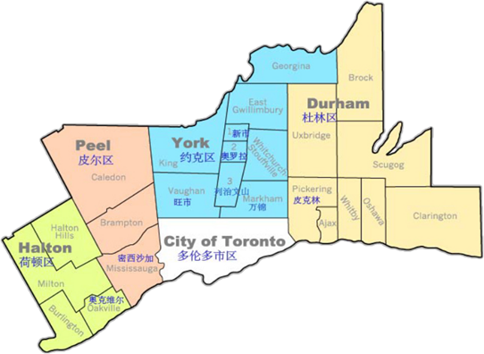 地区有五个公立学校教育局(非天主教学校):多伦多教育局(toronto