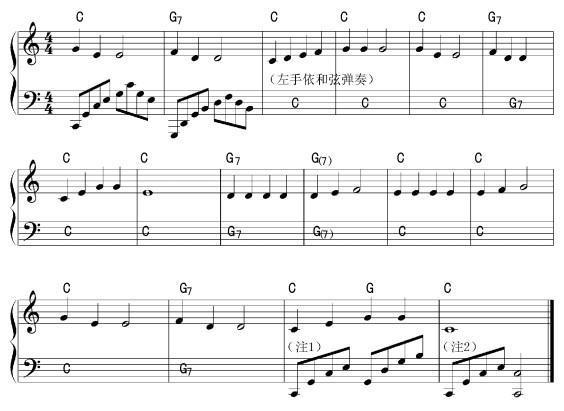 终止式简谱_儿歌简谱