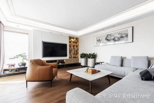 深圳装修设计 150㎡现代简约结合了新中式风格 推荐天鹅堡业主 - 知乎