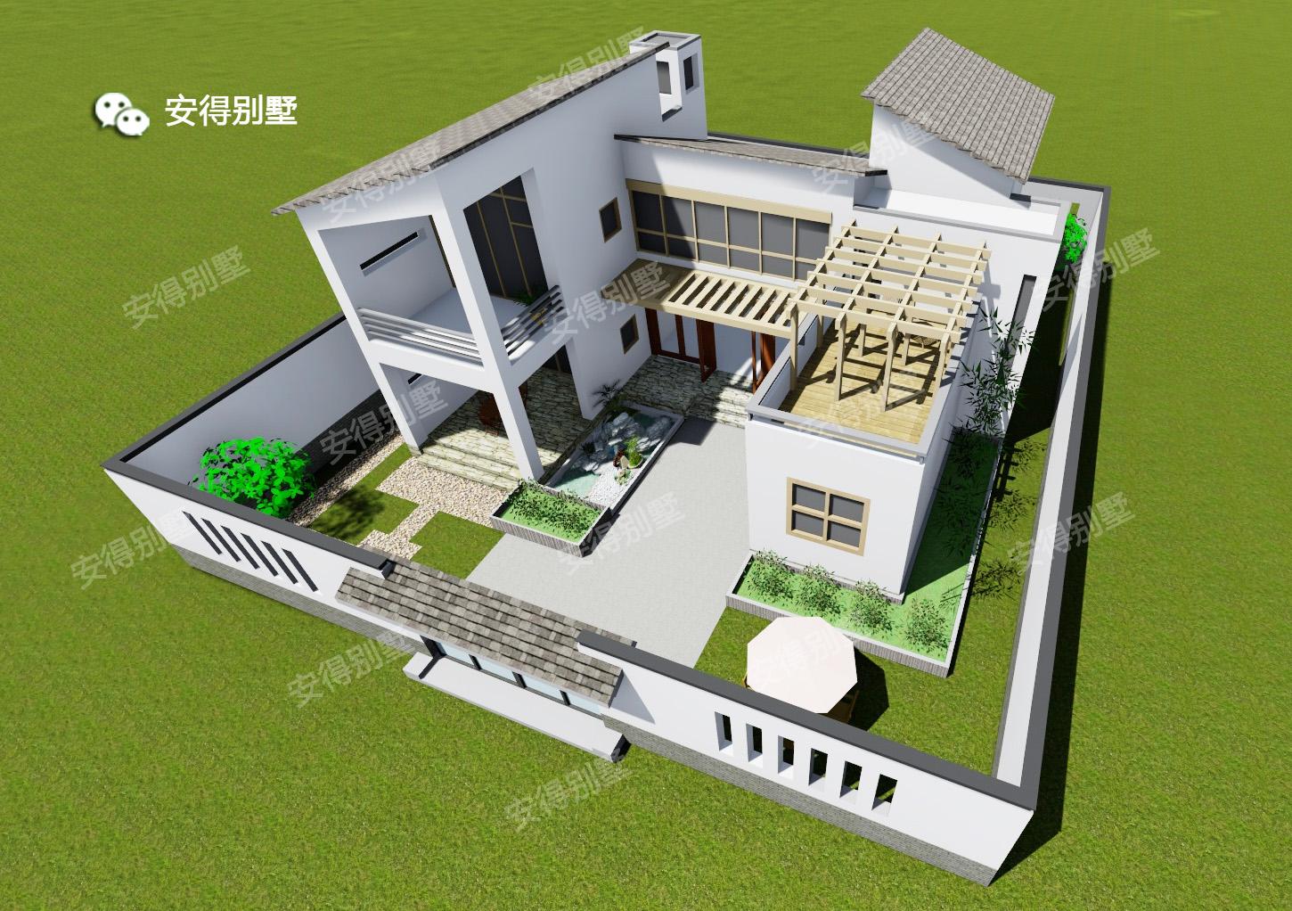 大方的农村用小别墅附带效果图免费下载 -CAD之家