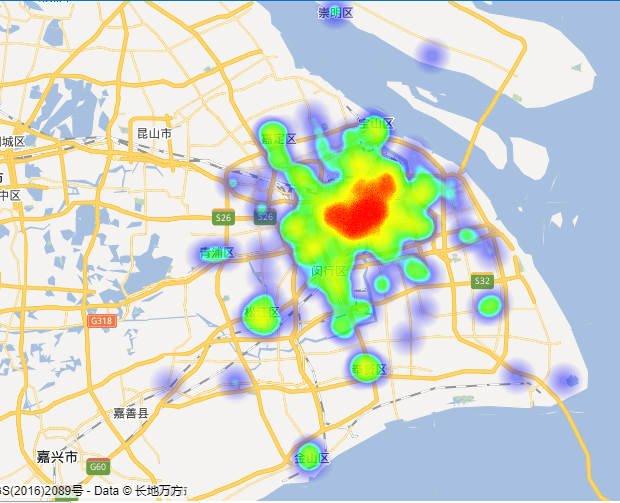 上海市电影票价热力图