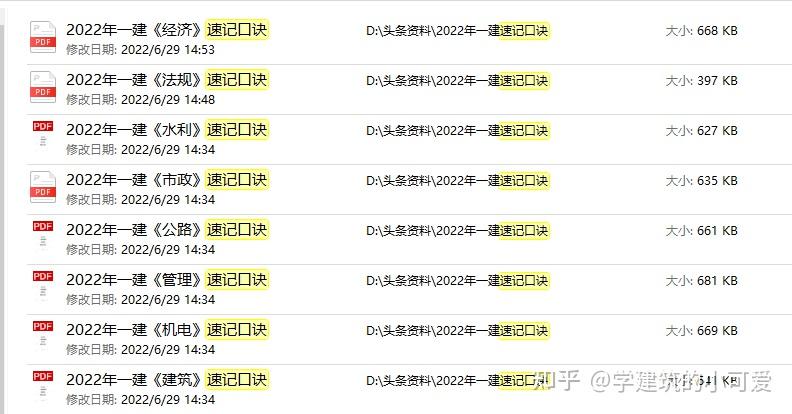 22年一建全科考点速记口诀,牢记这黄金36页纸,怎么背都过目不忘 - 知乎