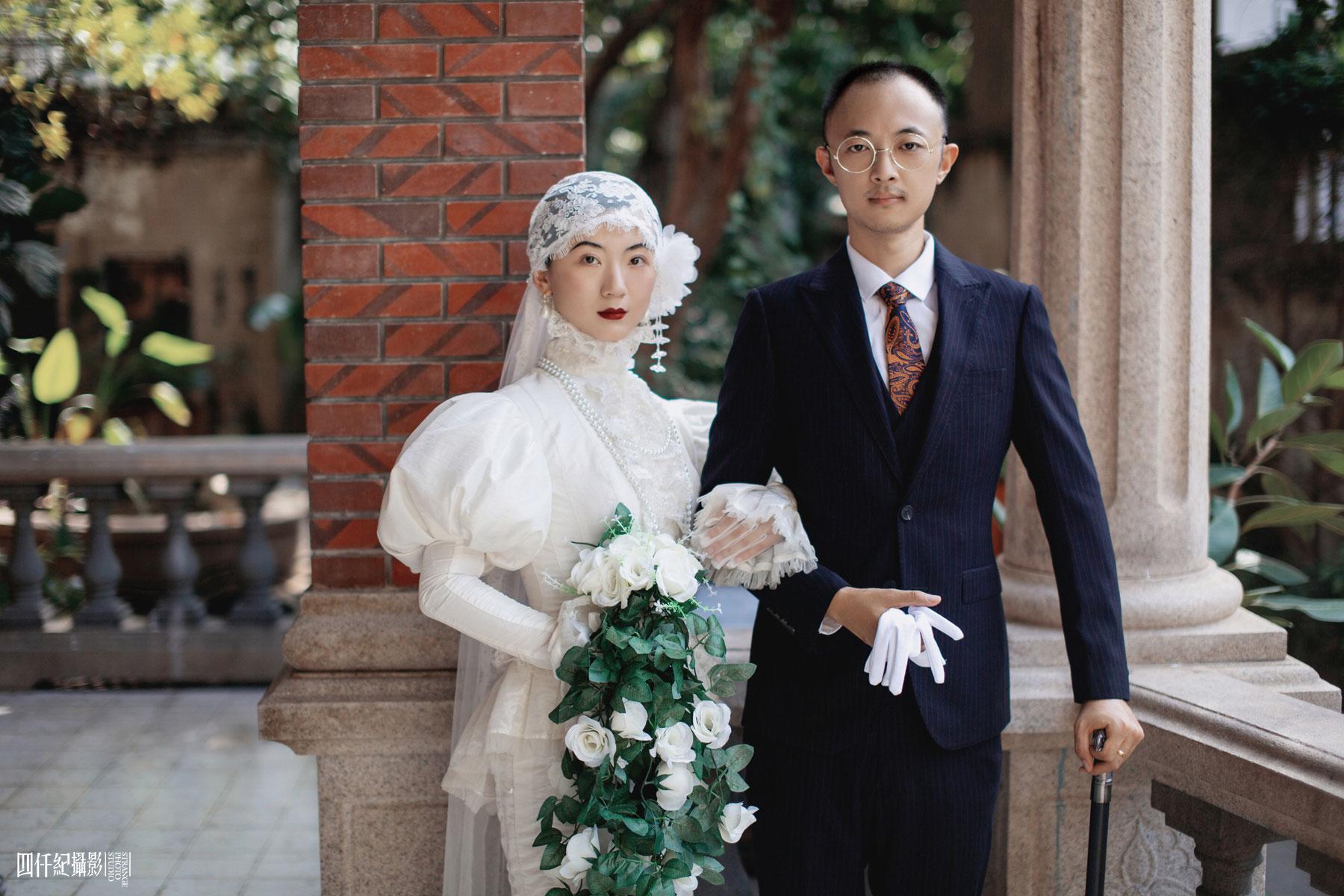 民国风婚纱照民国复古名媛的婚纱照书卷气满满经典又耐看