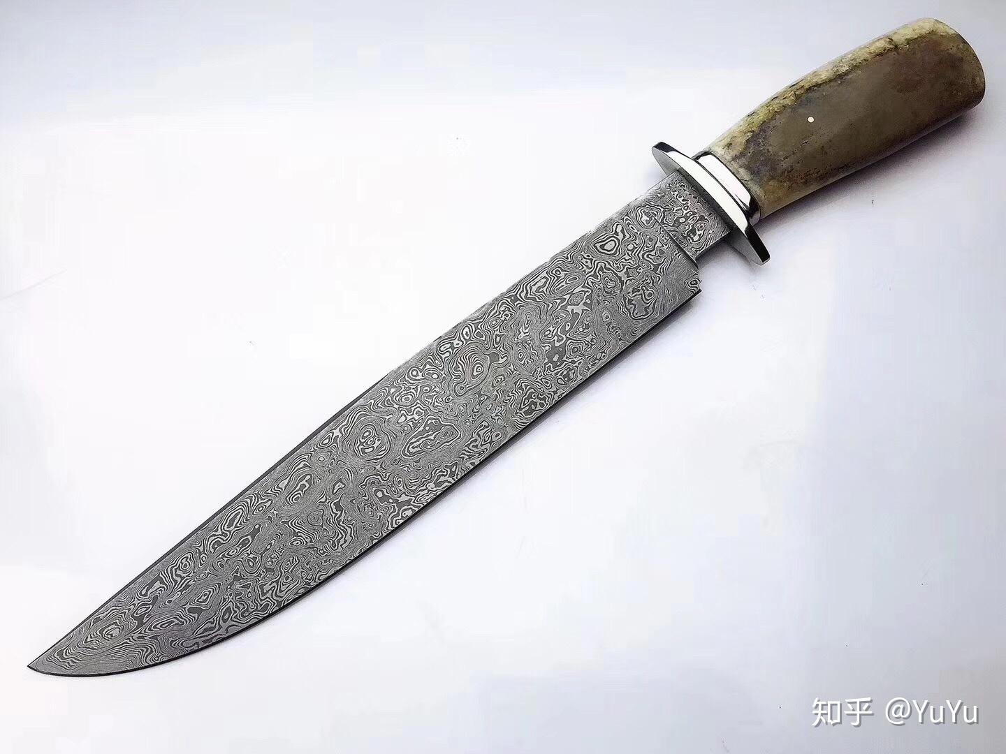 海象牙柄大马士革大号博伊刃