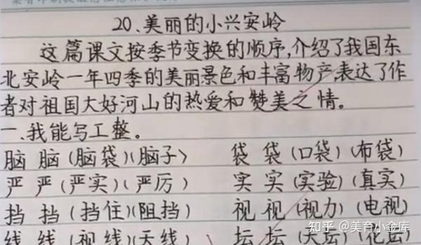 三年级学霸日常练字,字迹工整,端庄秀气,堪比"印刷体"