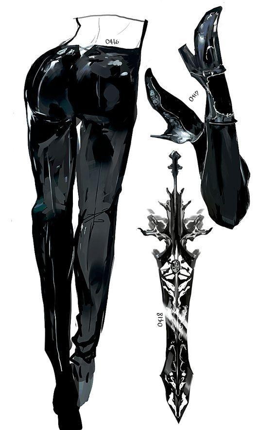 怎么性感怎么来皮衣皮裤衣褶服饰材质画法