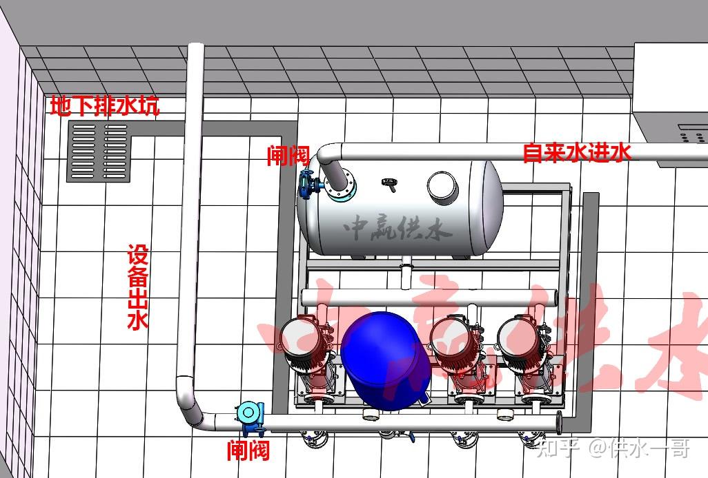全自动变频无负压供水设备如何安装安装图