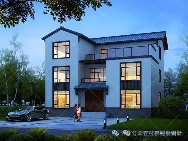 22套三层新中式别墅，复古与现代完美融合新中式农村自建房 - 知乎