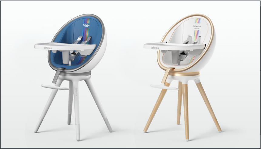 宝宝自己动手吃饭从第一口辅食开始bebebus多功能儿童餐椅