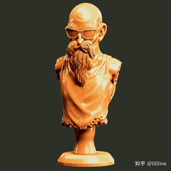 七龙珠龟仙人3d打印模型STL - 知乎