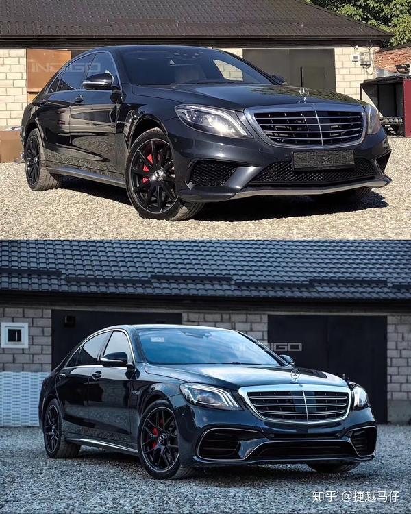 奔驰s222老款改新款几何大灯amg包围案例广州捷越