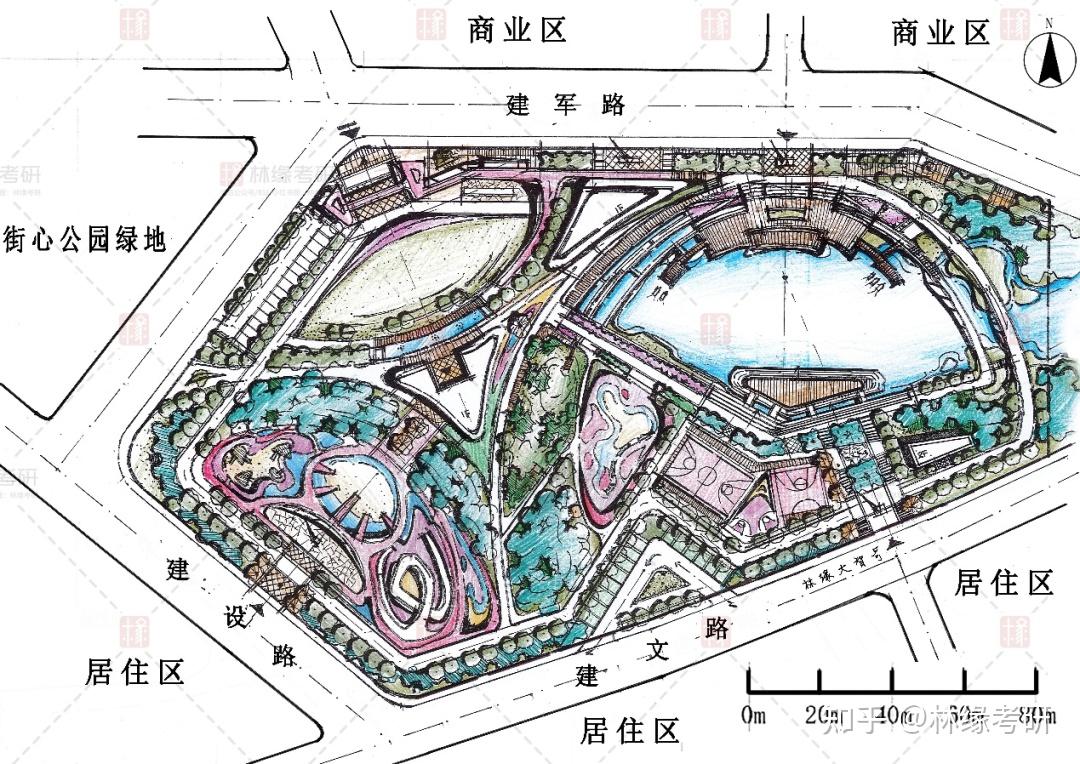 真题解析南京林业大学2022风景园林快题解析之城市儿童公园规划