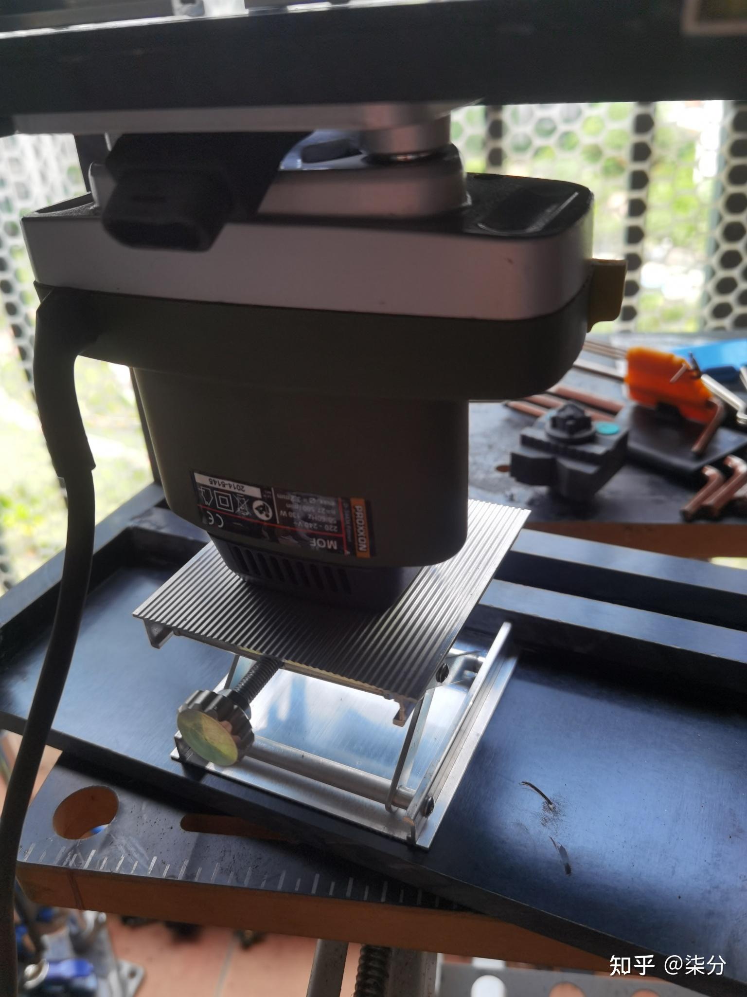 proxxon迷你魔电木铣改装倒装座