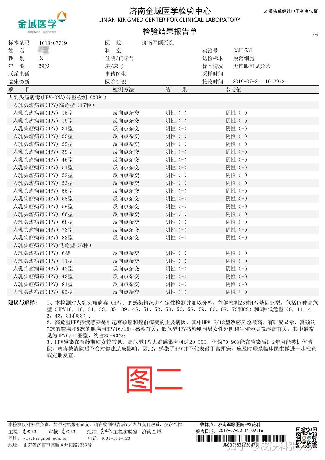 上海市何女士hpv52型高危转阴病例分享