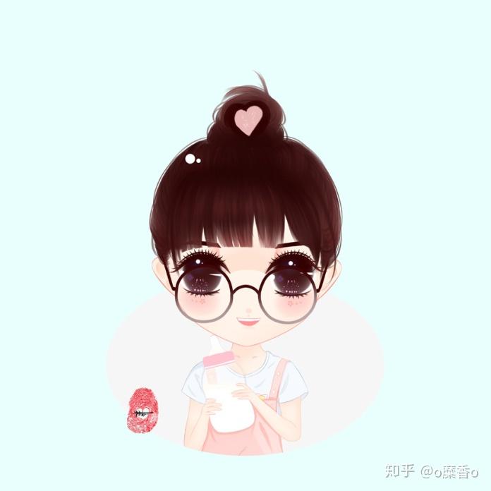 ps鼠绘真人照片转成的可爱q版女生大头照