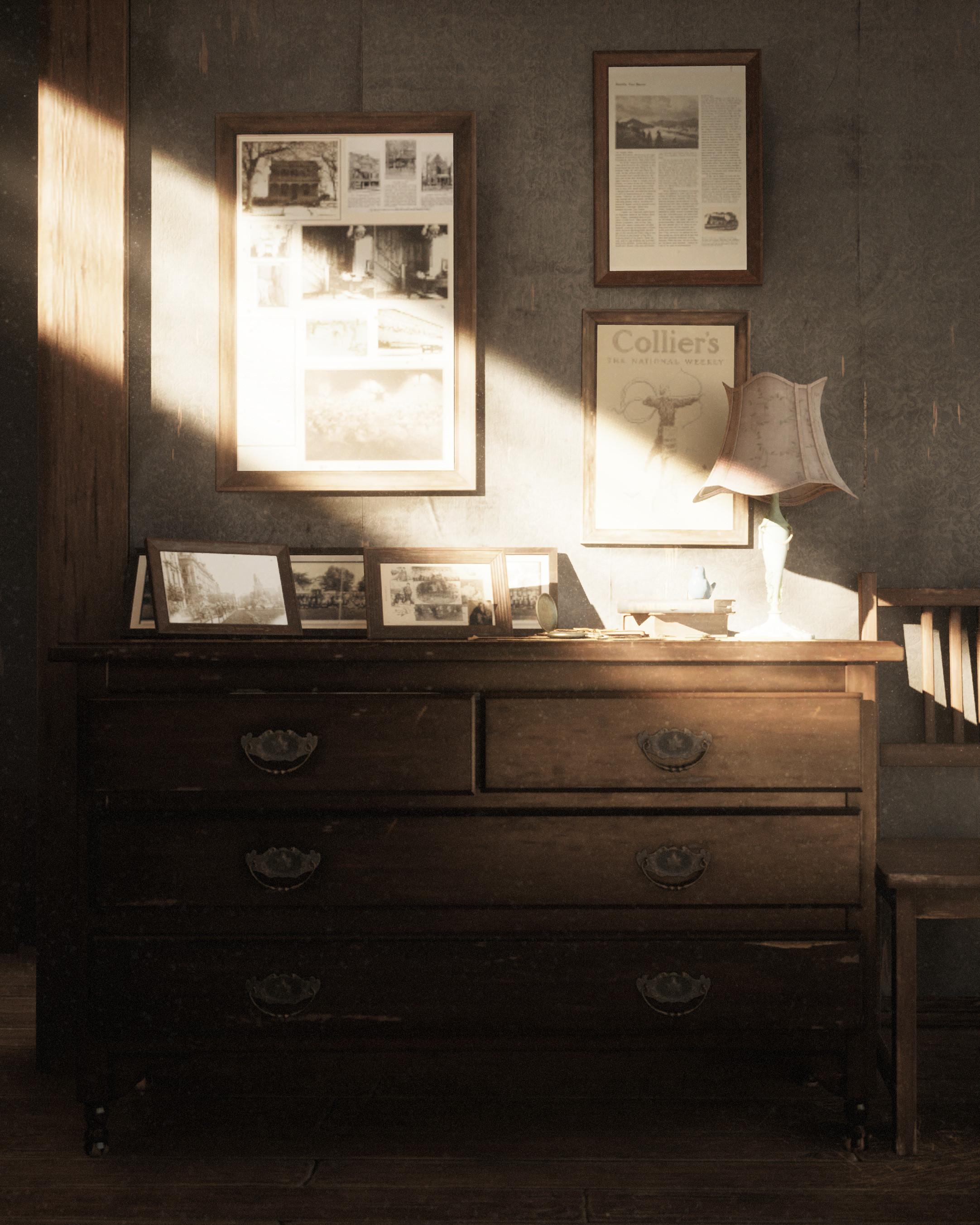 案例分享电影级室内怀旧场景制作全流程分享