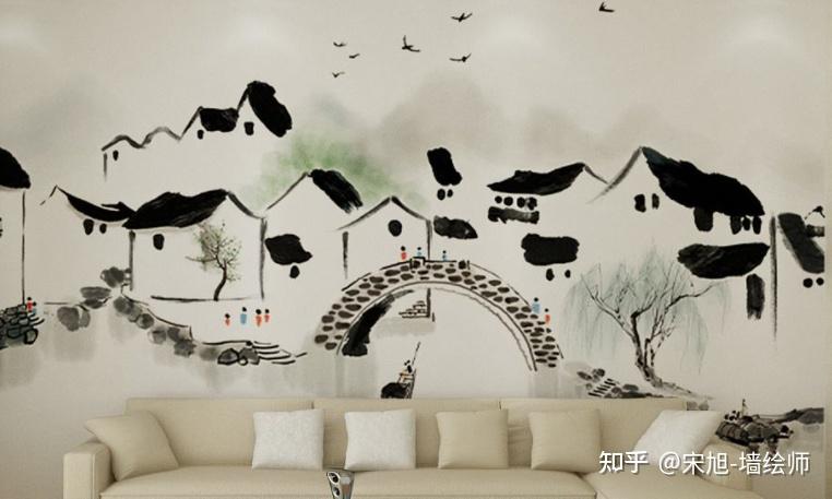 从风水角度上来说,背景墙墙绘作为家中很重要的装饰物的存在,占用的