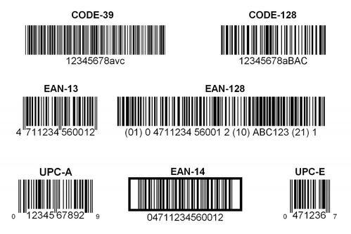 码,39码,交叉25码,upc码,128码,93码,isbn码,及codabar(库德巴码)等