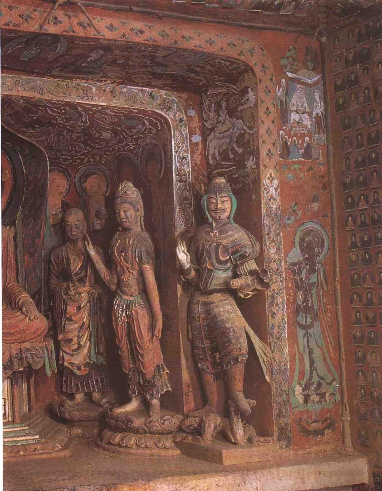 唐 敦煌壁画 莫高窟322窟主室西壁▼数字资源(可以放大很多倍的高清图