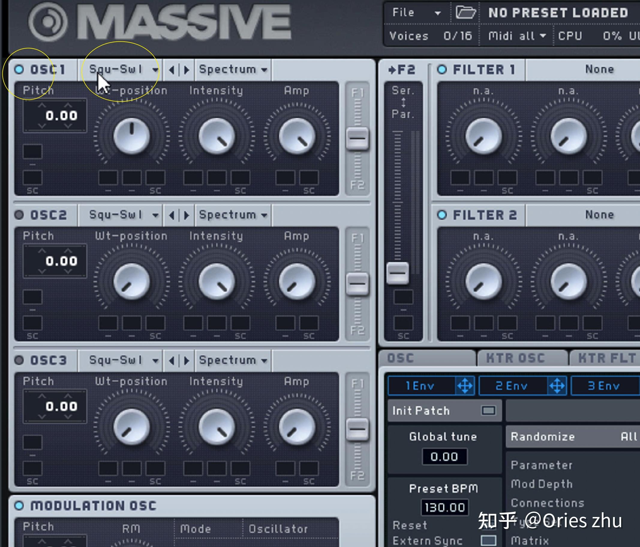 三合成器之massive篇2oscillator细化教学