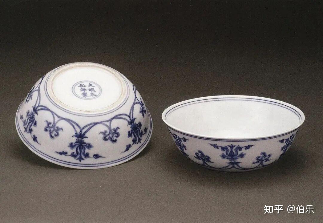 唐物 青花梵字紋碗 大明成化年製 款 中国美術 古玩 B6-57 唐物 青花 花