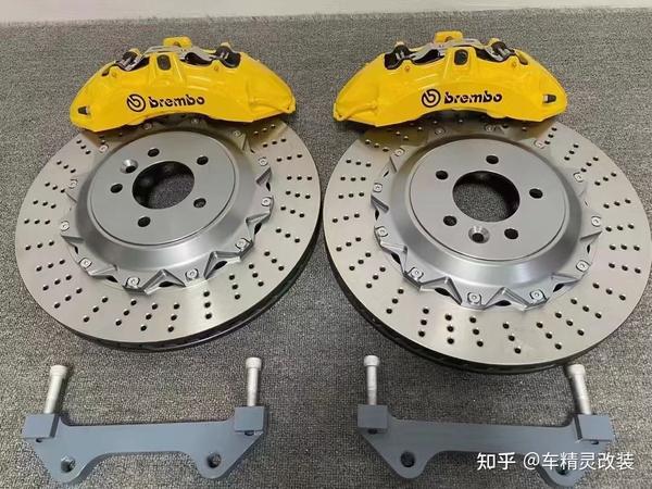 （路虎揽胜刹车改装）brembo大六活塞卡钳、搭配380打孔盘 知乎 8699