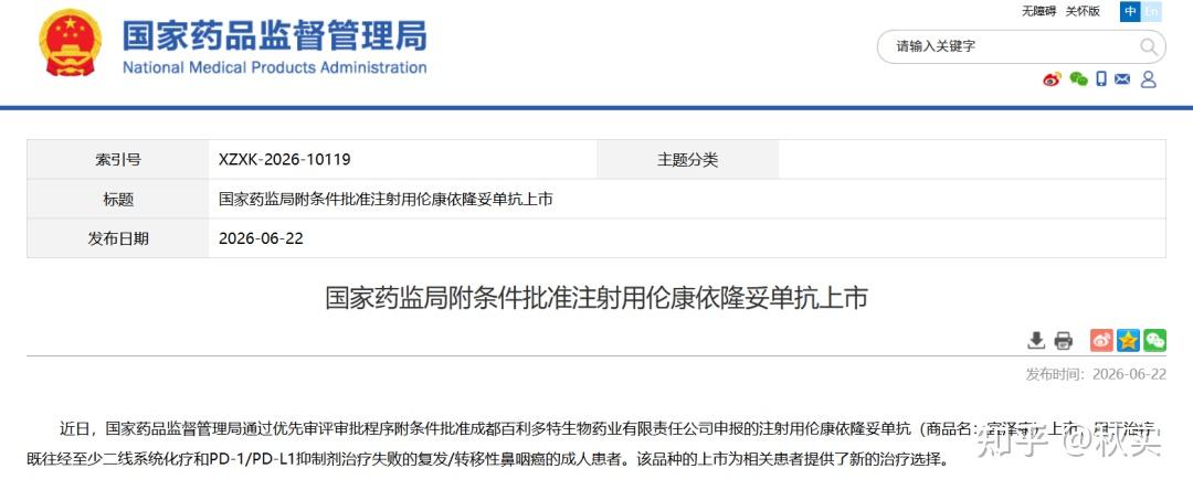 全球首个双抗ADC（伦康依隆妥单抗，BL-B01D1）终于国内上市了！ - 知乎