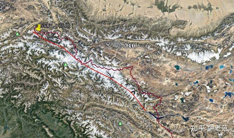 中印边境地形图3d图片