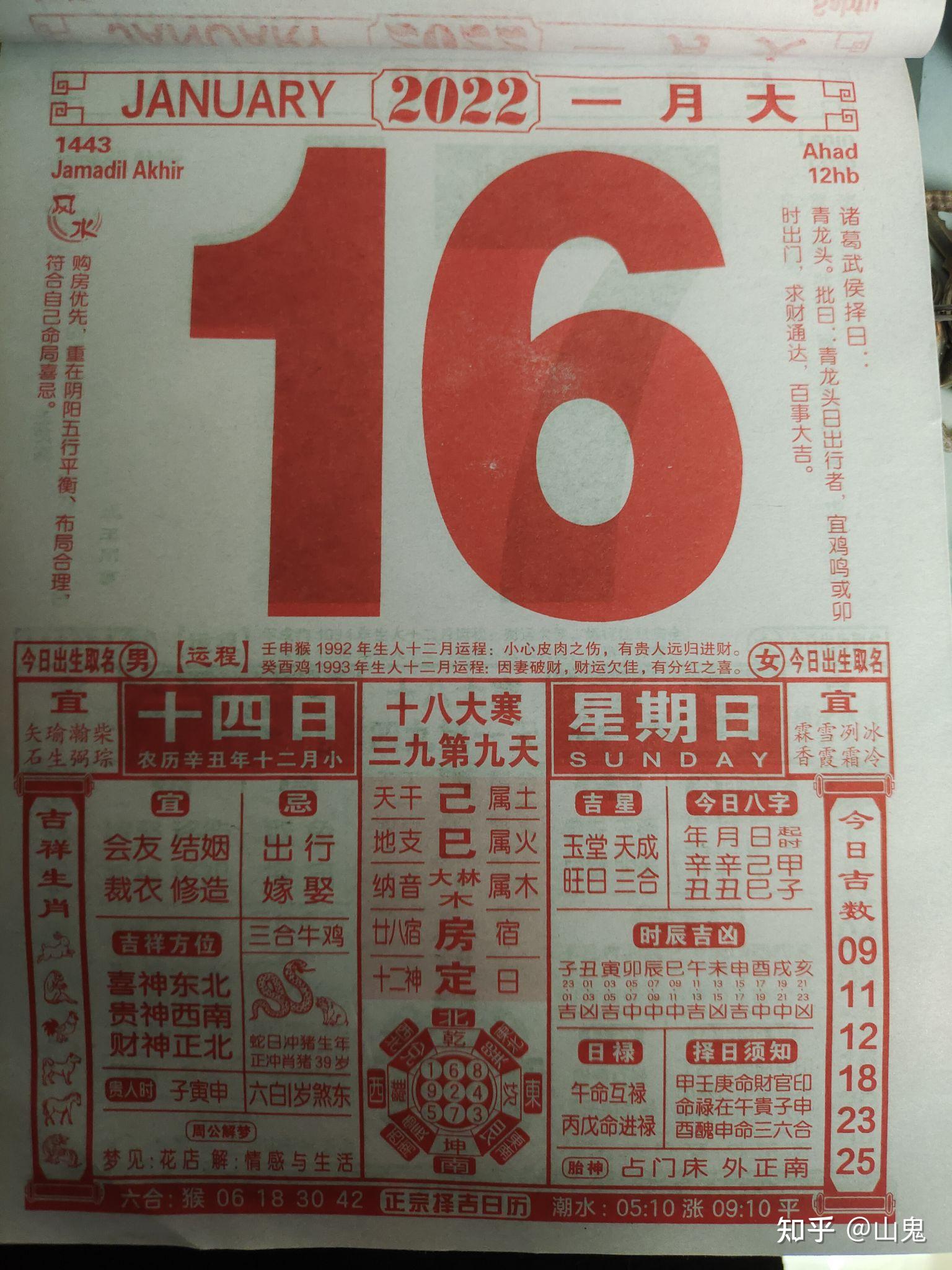 二零二一年农历腊月十四日