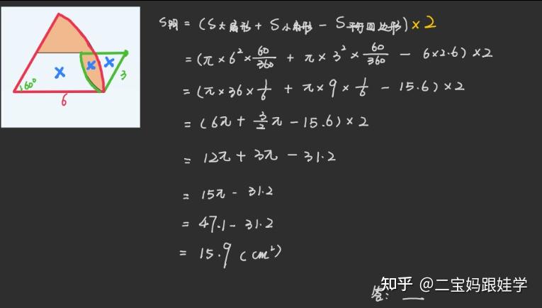 五下六上衔接数学:差不变求面积,同加同减差不变,重叠再减去揭饼法求面积 - 知乎