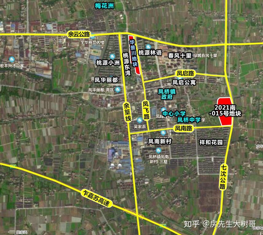 嘉兴凤桥镇年度第二场土拍2021南15号地块楼面价4940元平米