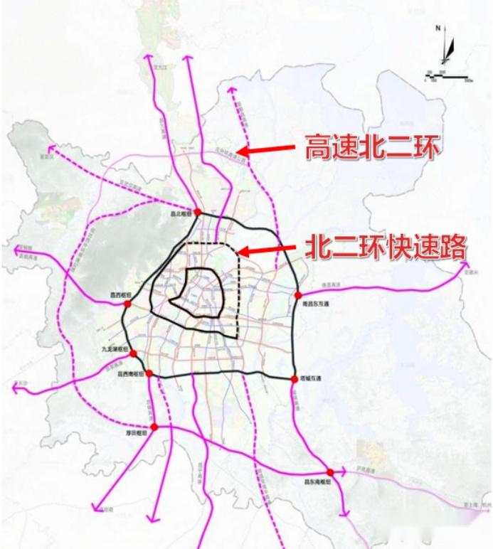 南昌北二环高速规划图图片