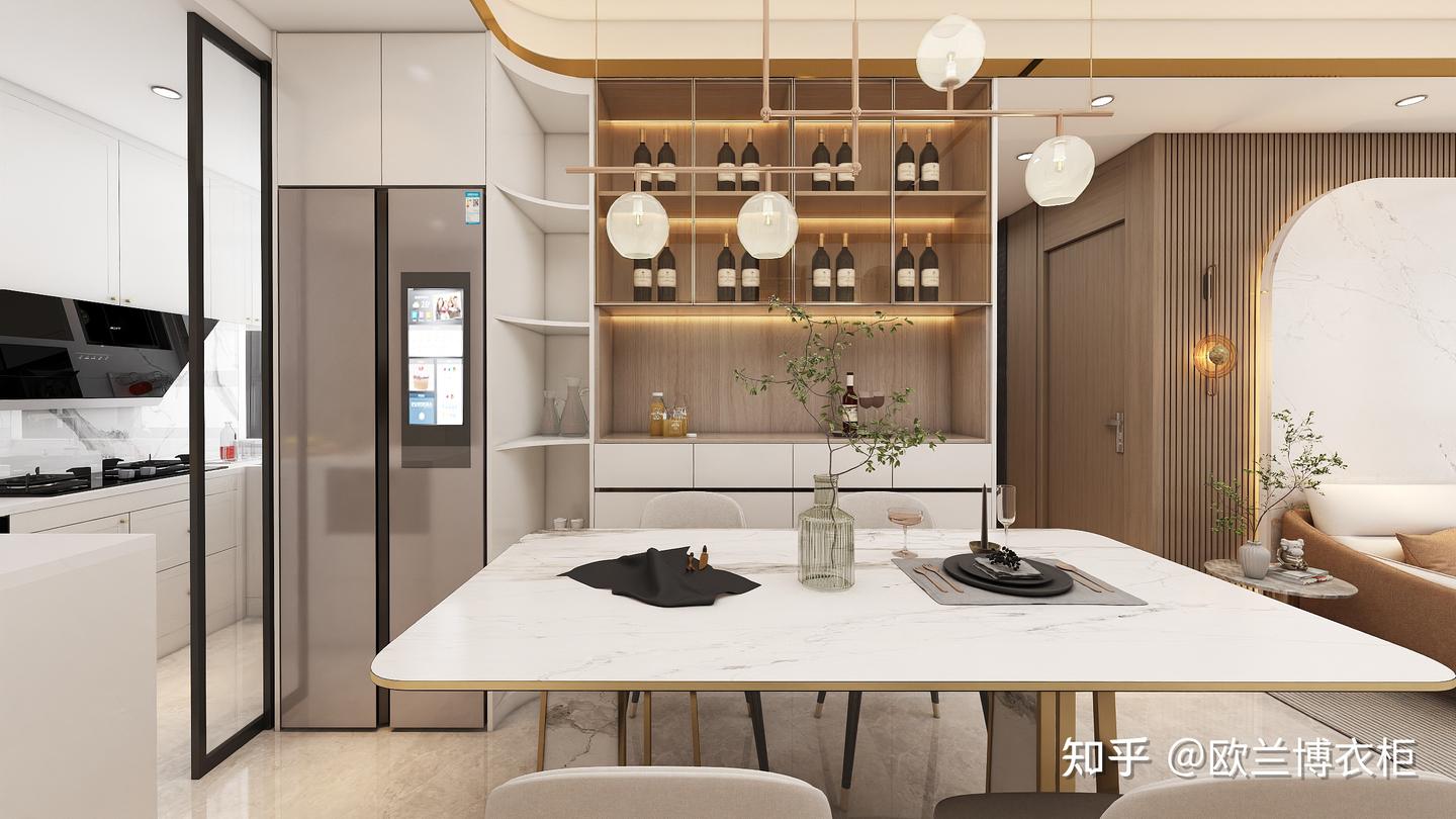 深圳·海纳公馆89平现代轻奢风格全屋定制,极具有温度的奢华感 - 知乎