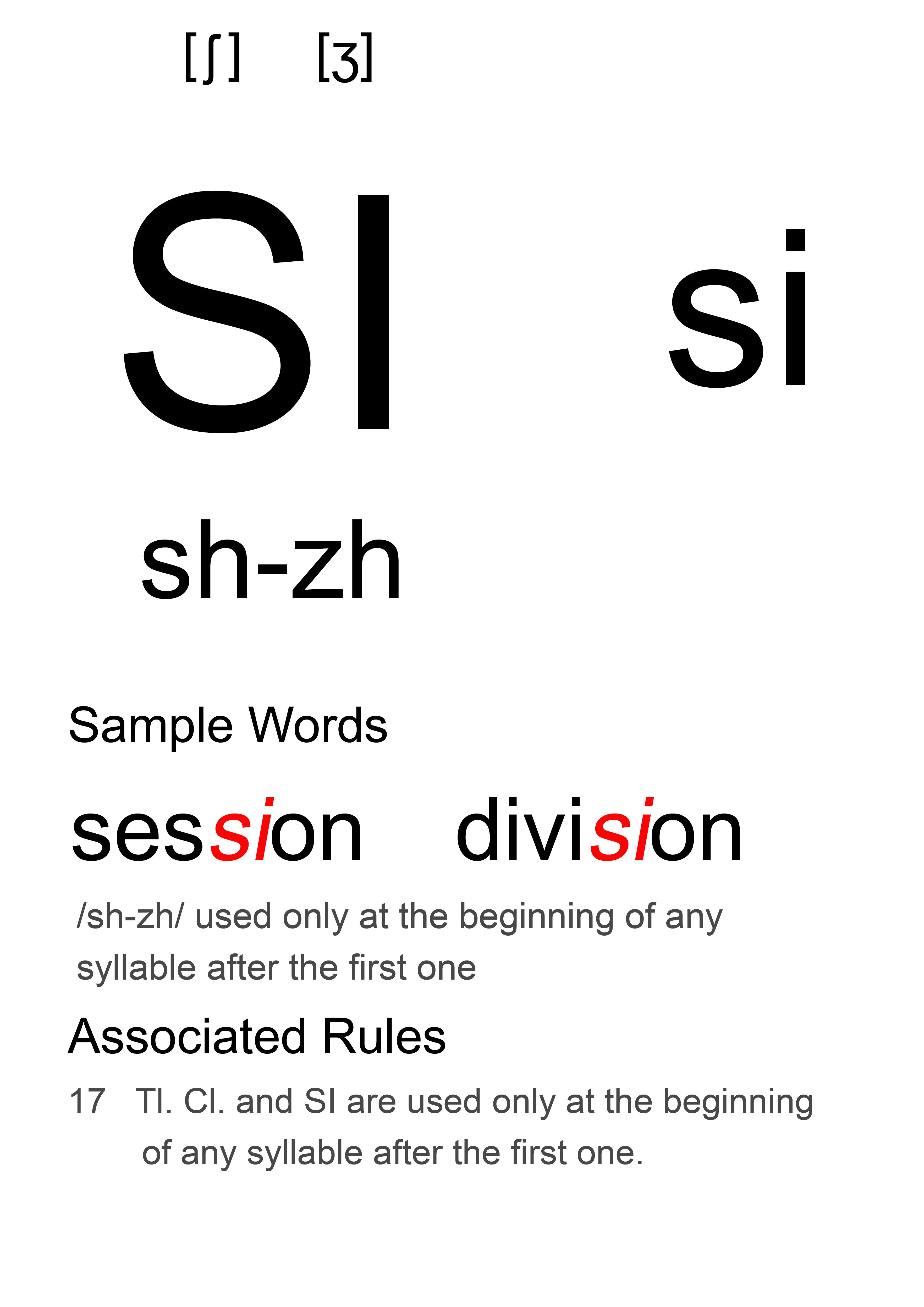 辅音字母组合si发音《记词更易 听音能写 见词能读phonics》phonics美