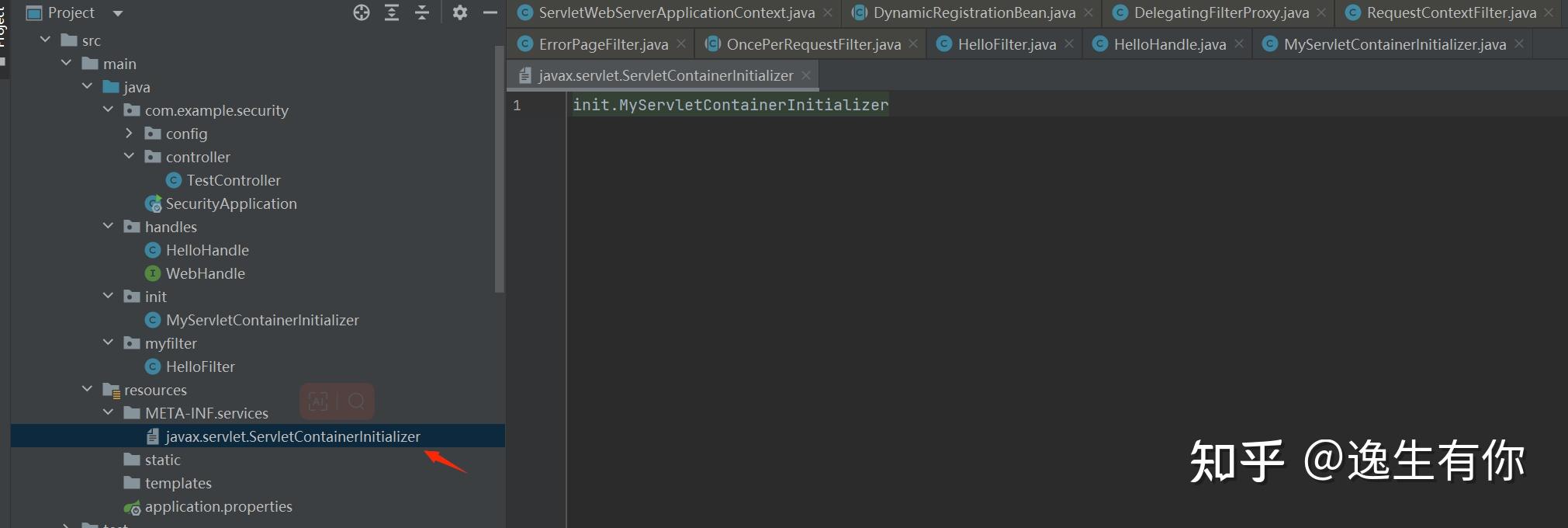Spring security delegatingfilterproxy tomcat 