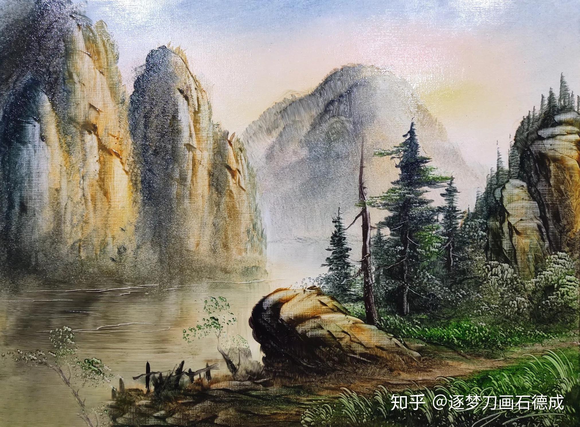 精美画作分享你没见过的刀笔油画中特殊的笔触