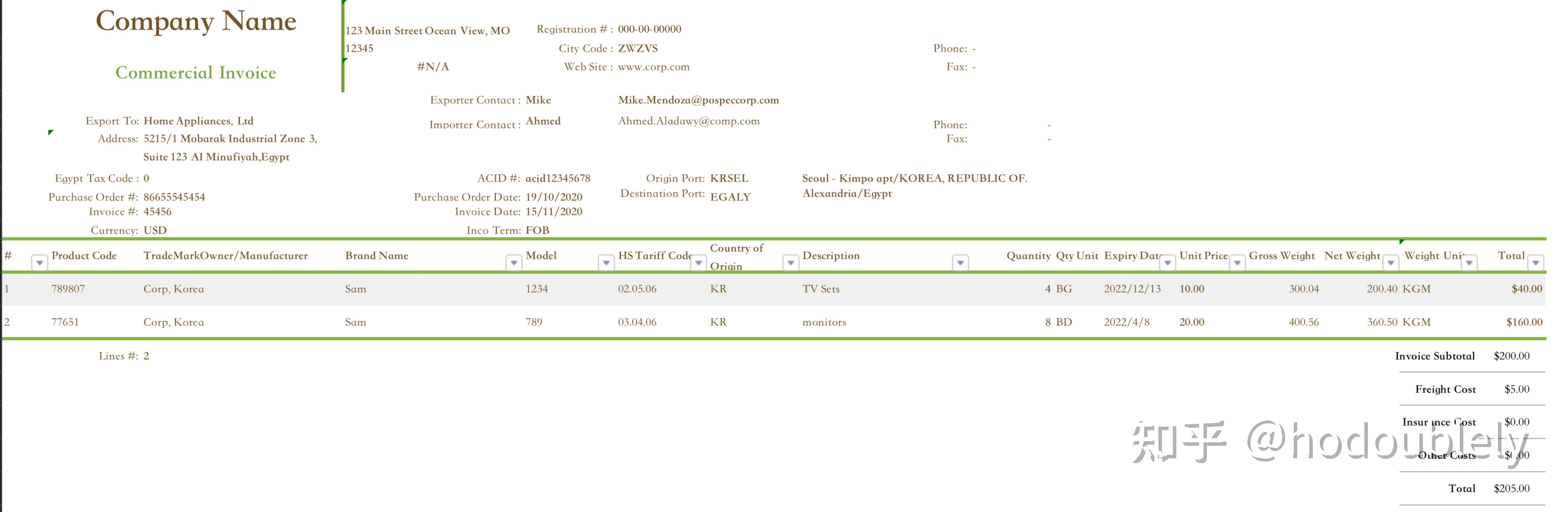 Excel Nafeza Invoice Design