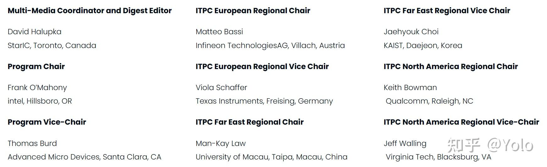 2024 ISSCC TPC 知乎