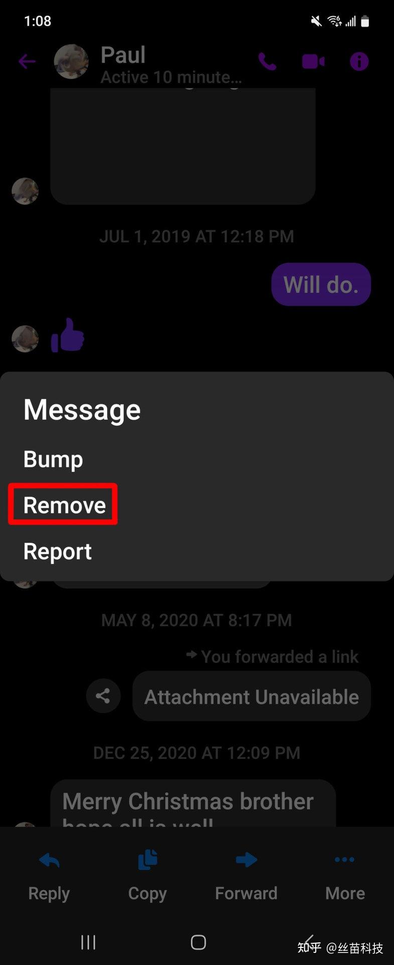 如何删除Facebook Messenger 上的消息- 知乎