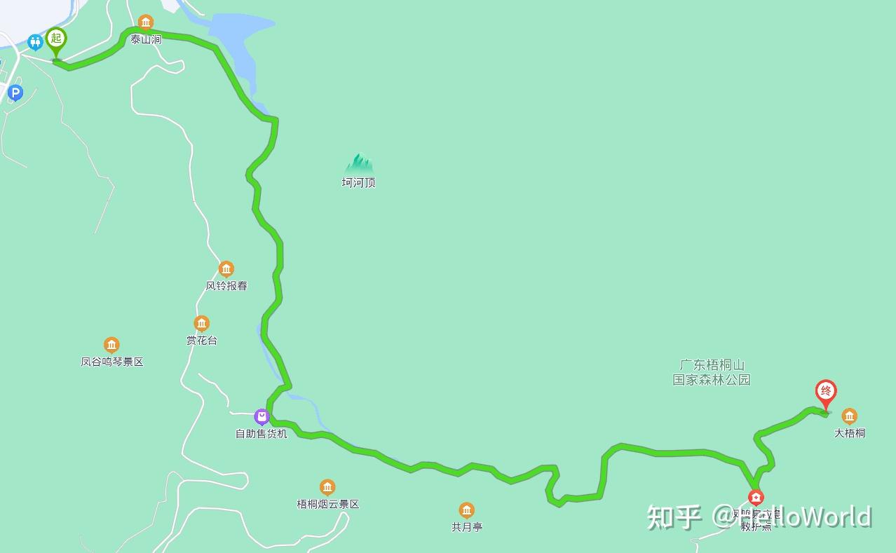 梧桐山风景区内建设有6条主要登山道:1,梧桐山北路 2,泰山涧步道 3,登