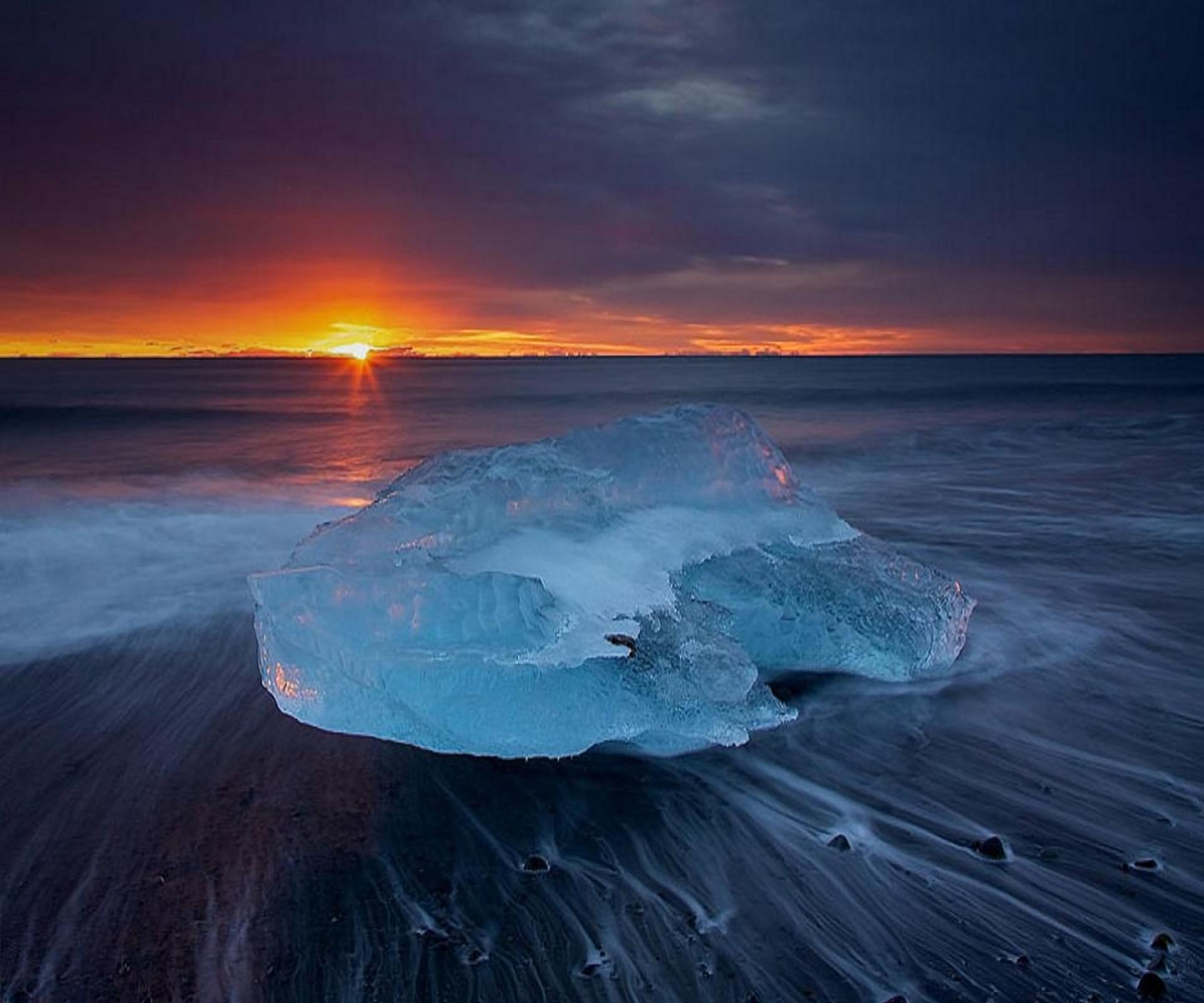 海边蓝色海冰RAW原片-冰岛风景RAW原图-RAW风光原图 - Lightroom摄影PhotoShop后期
