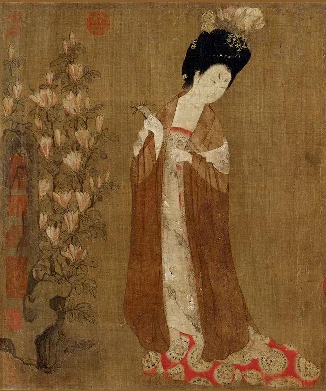 名画欣赏】​周昉《簪花仕女图》 - 知乎