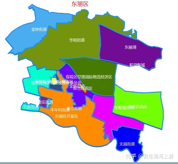 天津市市内六区和环城四区区域划分