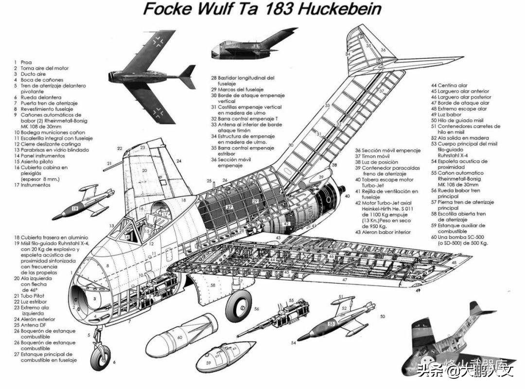 苏联直接照猫画虎,在德国ta183验证机设计的基础上设计出了自己的战斗