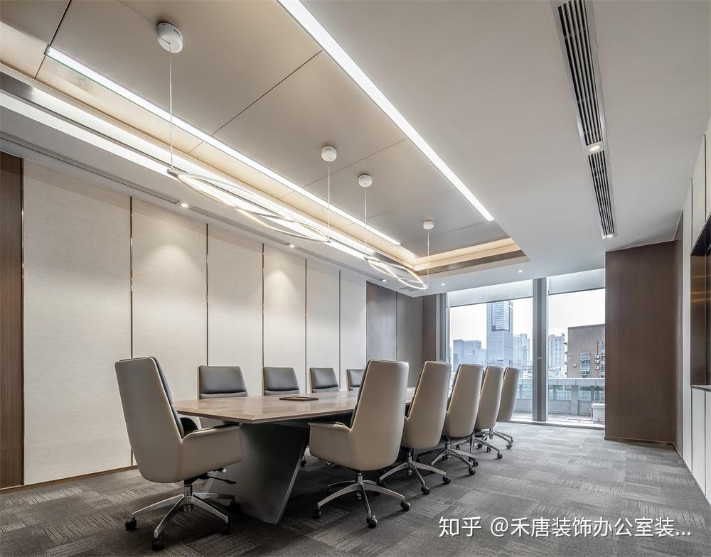 上海金融公司办公室装修设计豪华办公室装修效果图