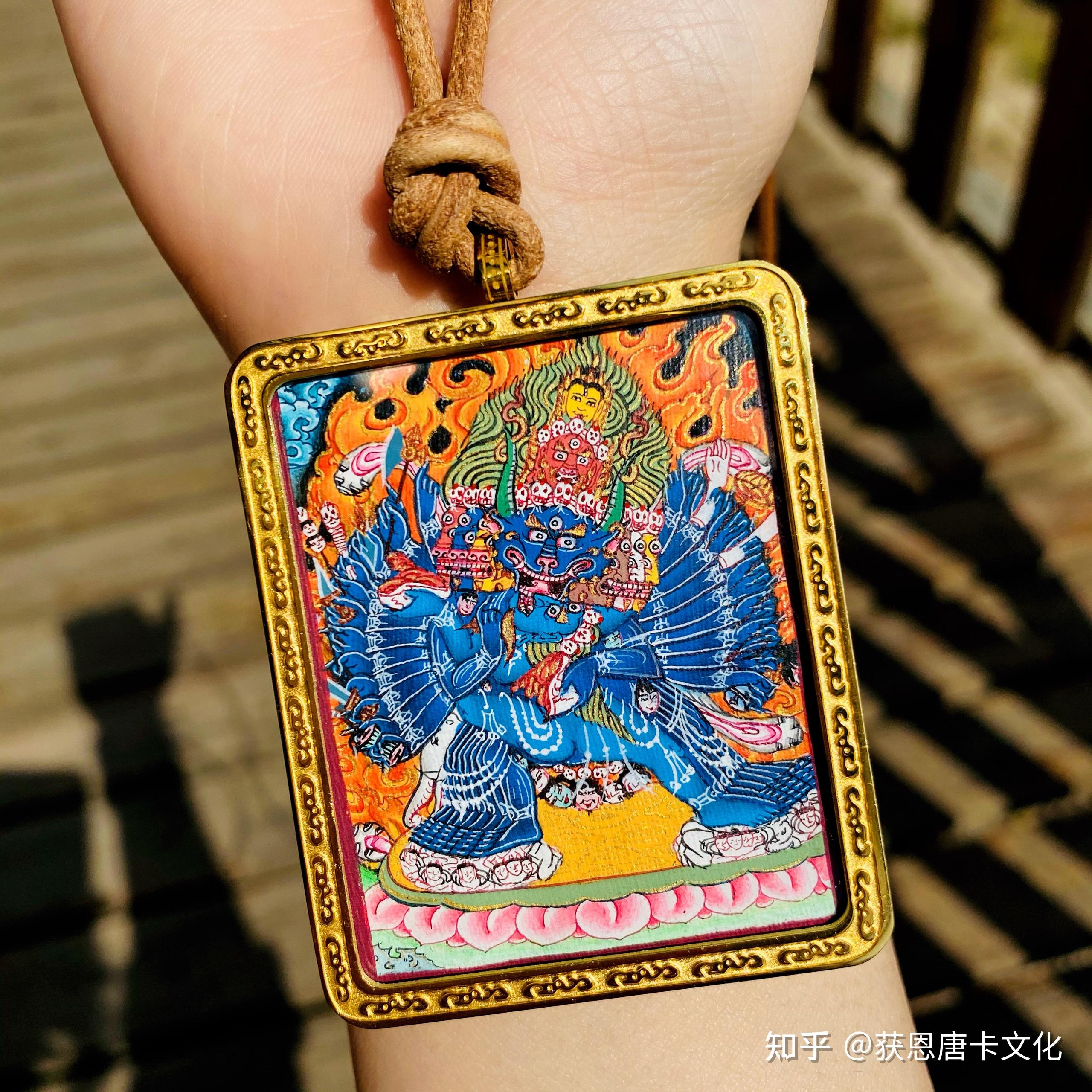 年产量个位数的极品小唐卡,全手工绘制 全宝石 纯金颜料 可随身佩戴