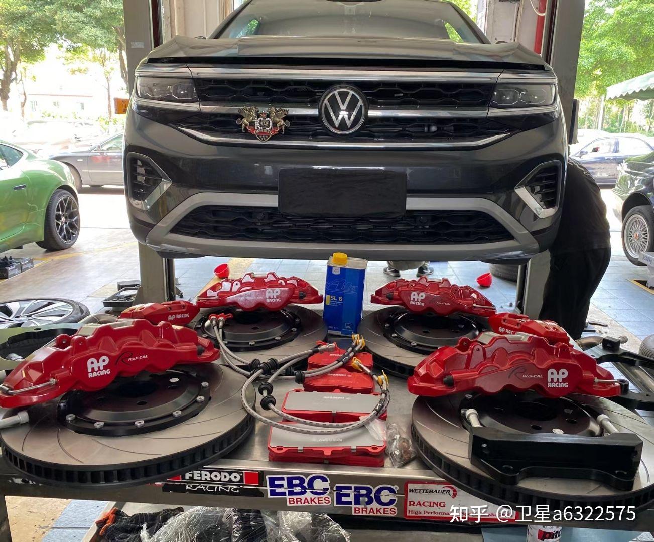 大众揽境刹车改装ap85前6后41套装颜值与制动并存