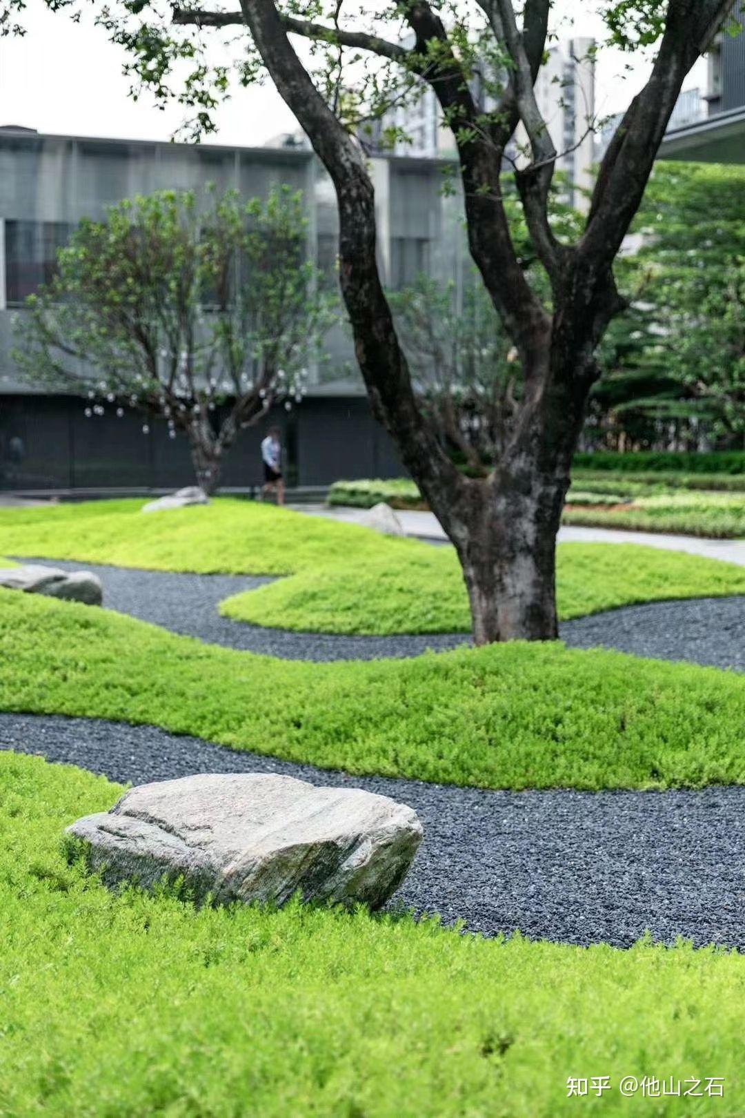 庭院花园草坪置石雪浪石