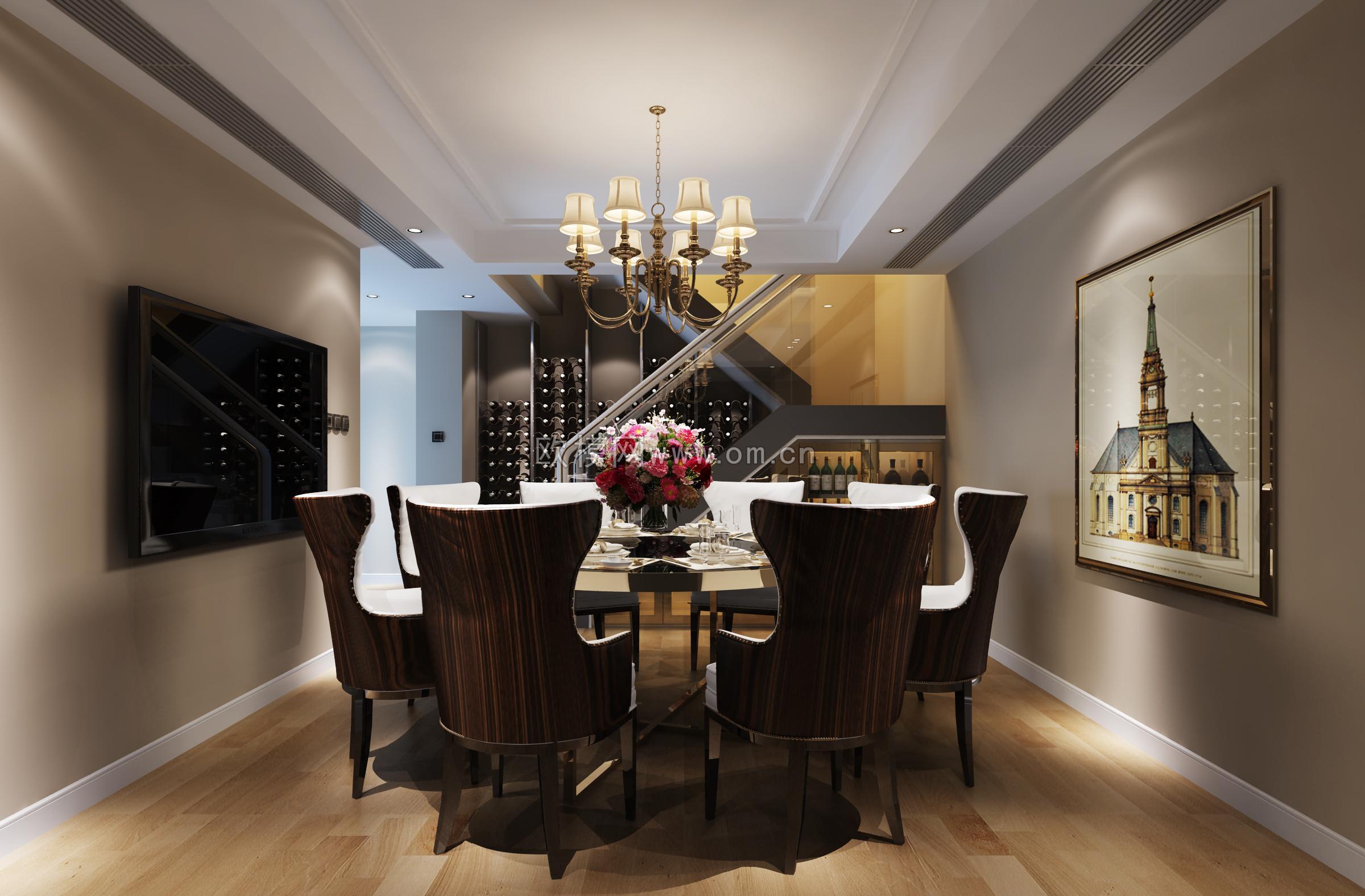 餐厅3d模型效果图